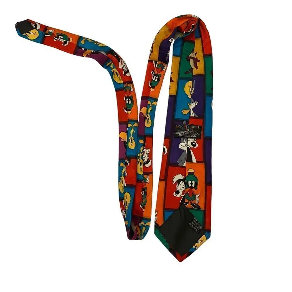 Looney Tunes Character Neck Tie | Bugs Bunny Daffy‎ Duck Marvin Martian